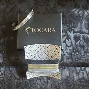 Stainless Steel Bracelet with 6 hair elastics